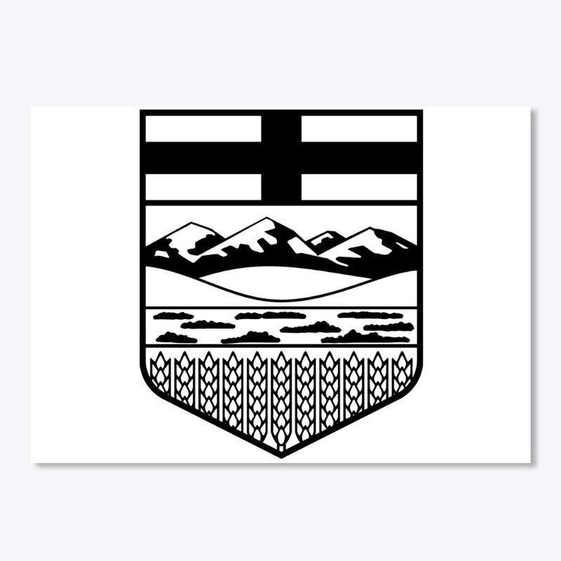 Alberta's emblem!! Black and White.